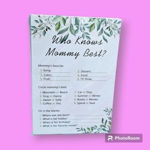 Baby Shower Games for Boy or Girl 50 Cards